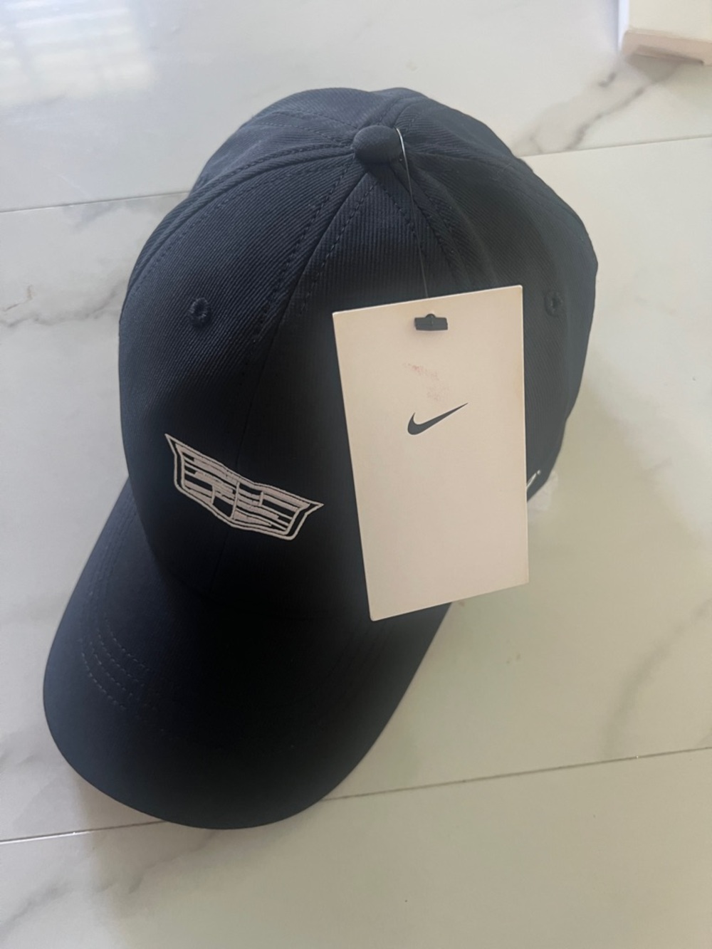 Nike Black Baseball Cap with White Crest Patch
